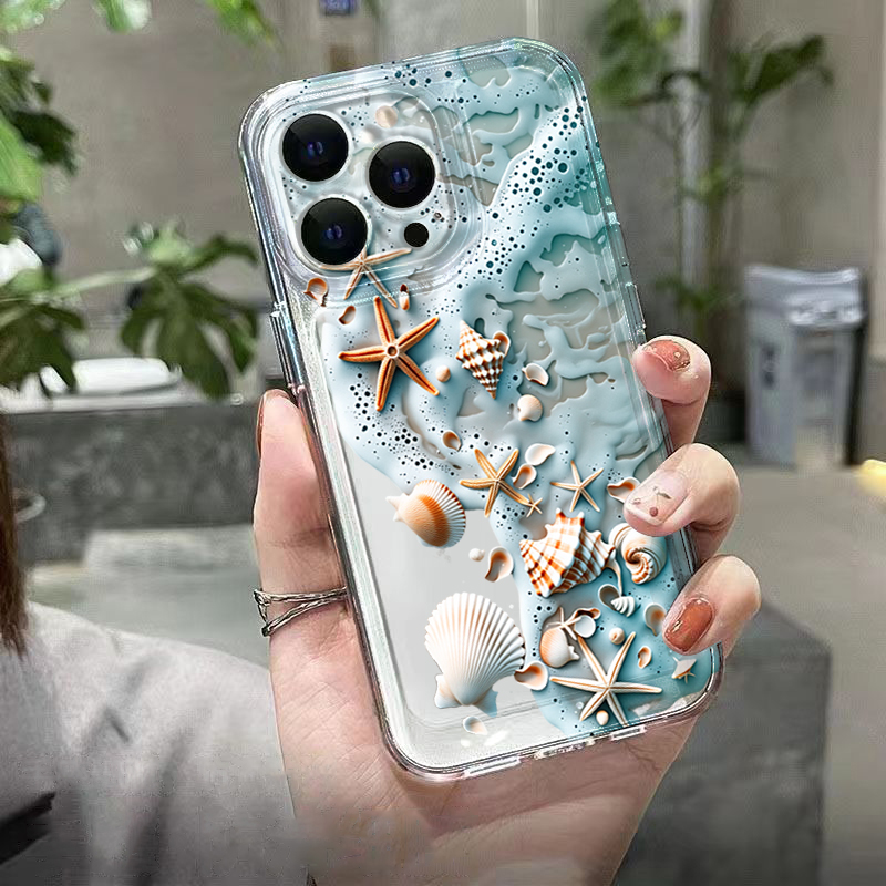 3D Printing Iphone - 3D Strand Seestern Muschel Handyhülle für