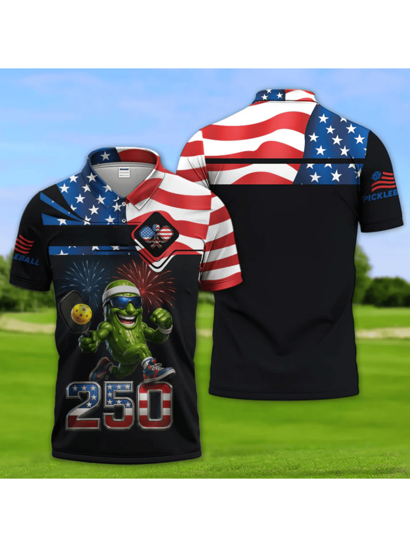 3D Printing Eagle - Herren USA 250. Jubiläum Poloshirt 3D-Druck