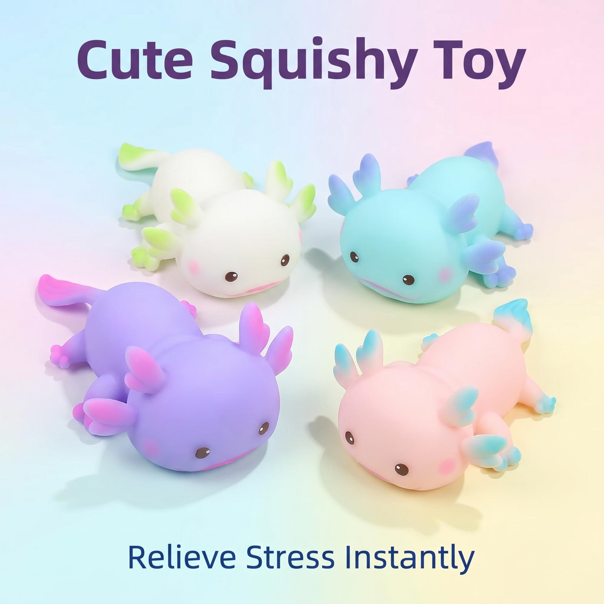 3D Printing Dragon - Niedlicher Axolotl Squishy Stressball Mehrfarbiger Süßer
