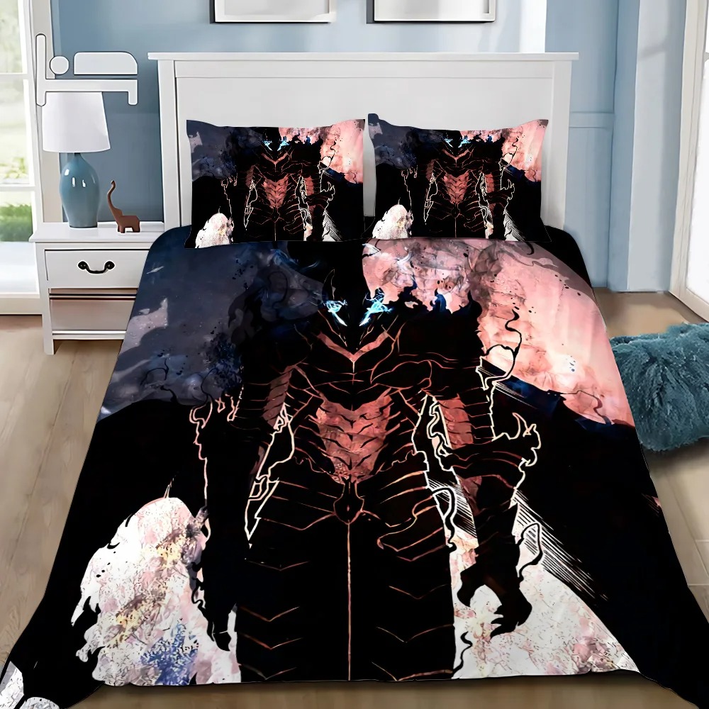3D Printing Solo - Anime Solo Leveling Bettwäsche-Set für Schlafzimmer,