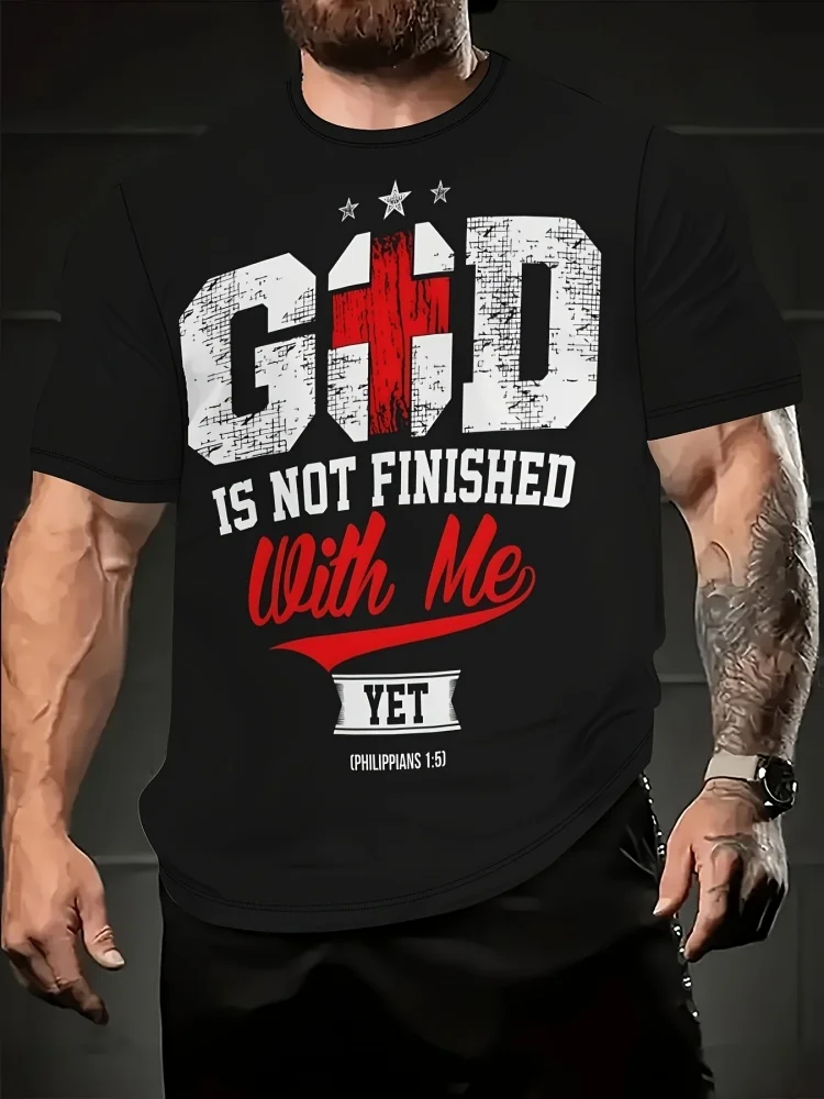 3D Printing Verse - Modisches Herren-T-Shirt mit Aufdruck „Gott ist