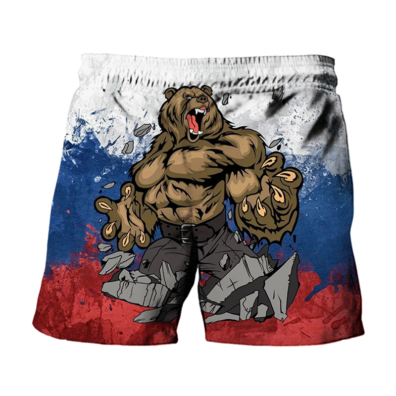3D Printing Eagle - Russland Adler Emblem Grafik Strand Shorts