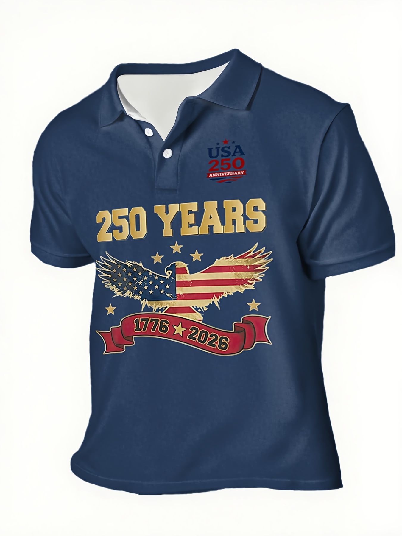 Herren USA 250. Jubiläum Polos – 3D Printing Eagle Bewertung und Preis