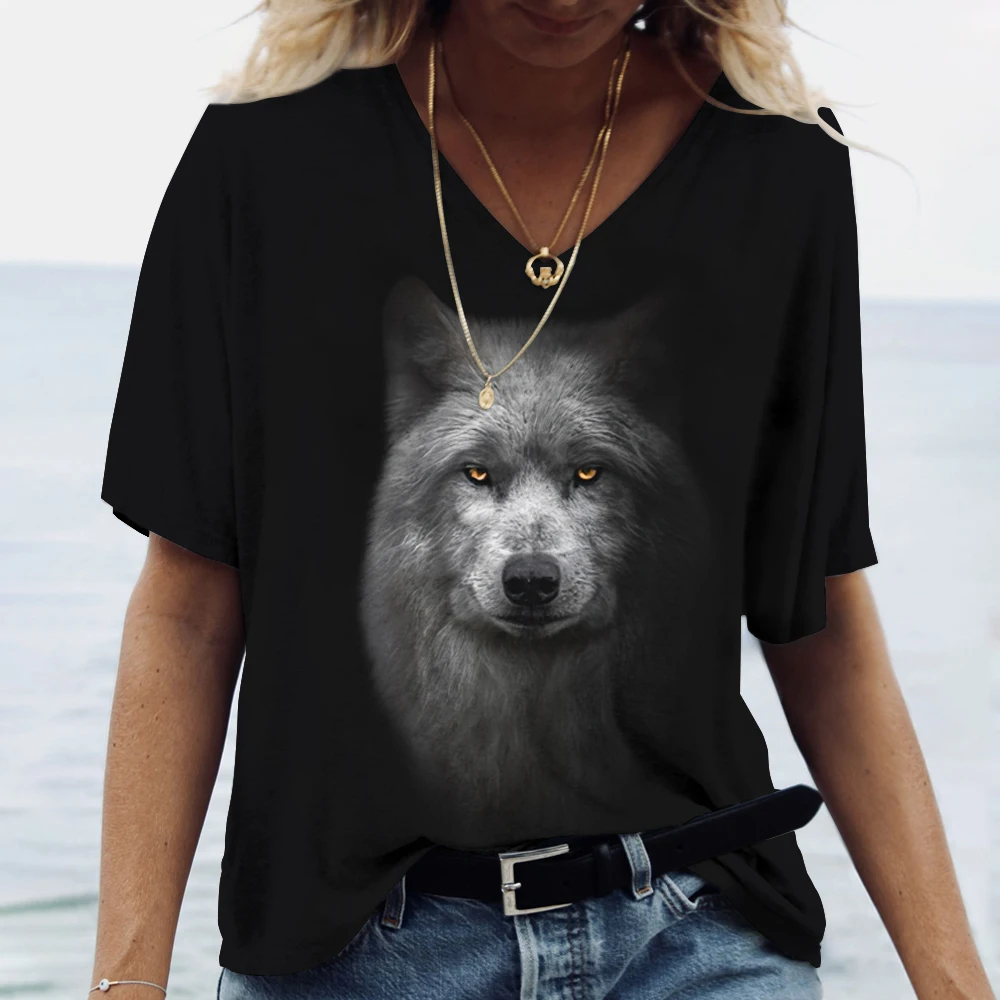 3d Wolf Blumen druck Frauen T- – 3D Printing Dragon Bewertung und Preis