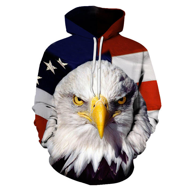 Usa Bald Eagle 3D-Druck Hoodie – 3D Printing Eagle Bewertung und Preis